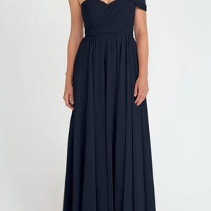 Jenny Yoo navy blue bridesmaid wedding dress